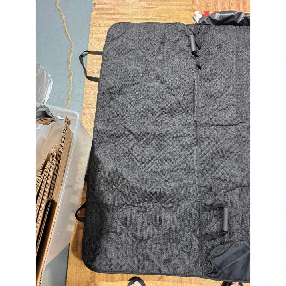 Duke &‎ Dixie Dog Car Seat Cover Black Quilted Oxford Fabric Hammock Style 55x51